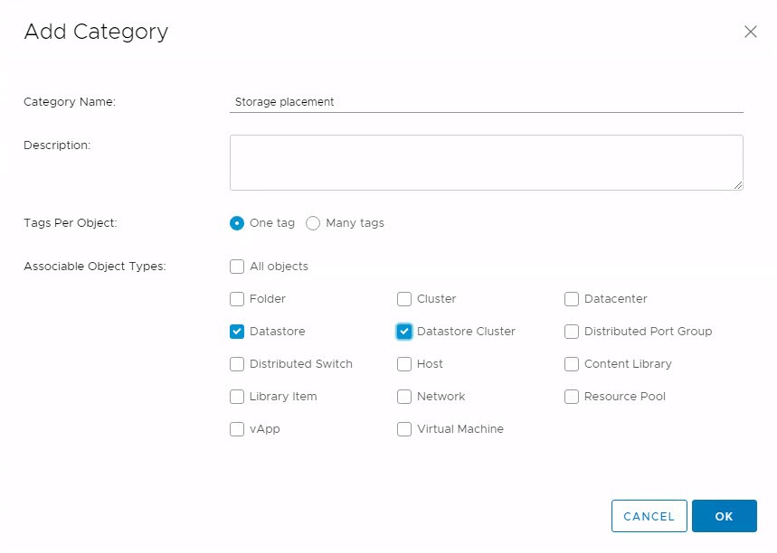 vCenter Tag based VM placement vNote42