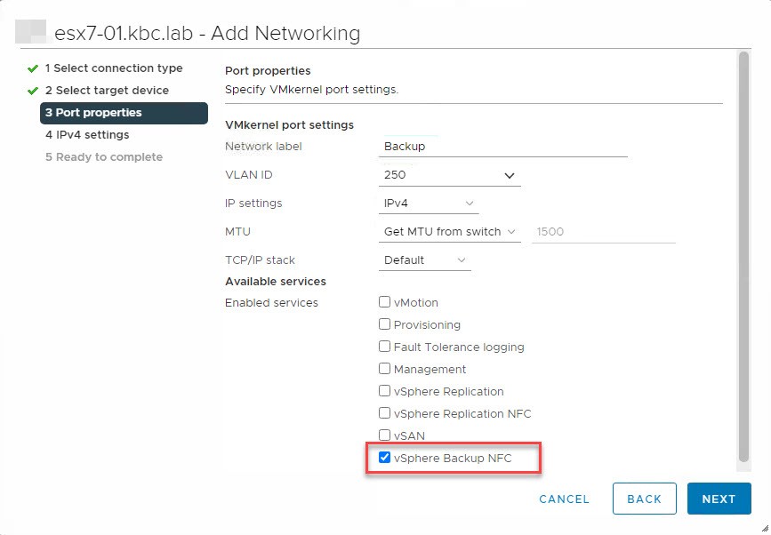 add route vmware esxi 5