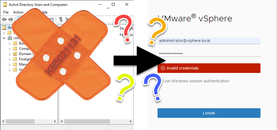 Does Microsoft KB5021131 break vCenter login?